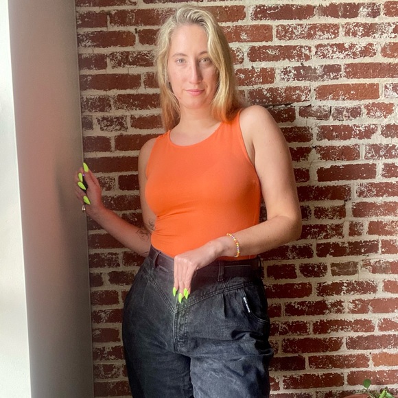 Ann Taylor Tops - Ann Taylor fitted orange tank top